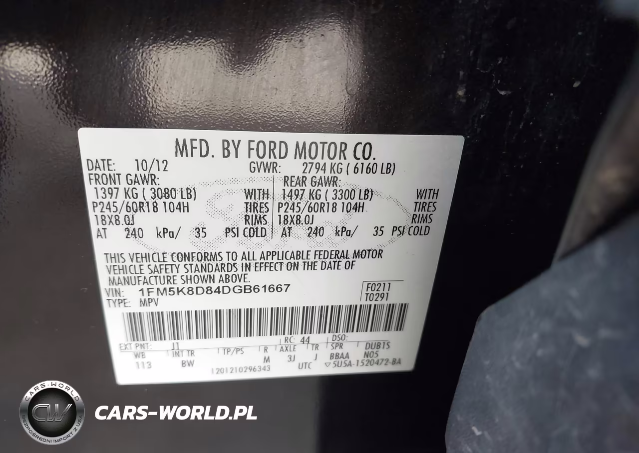 2013 Ford Explorer Xlt VIN:1FM5K8D84DGB61667 - 9