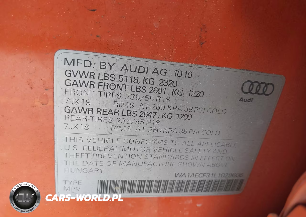 2020 Audi Q3 Premium 45 Tfsi Quattro Tiptronic VIN:WA1AECF31L1029606 - 9