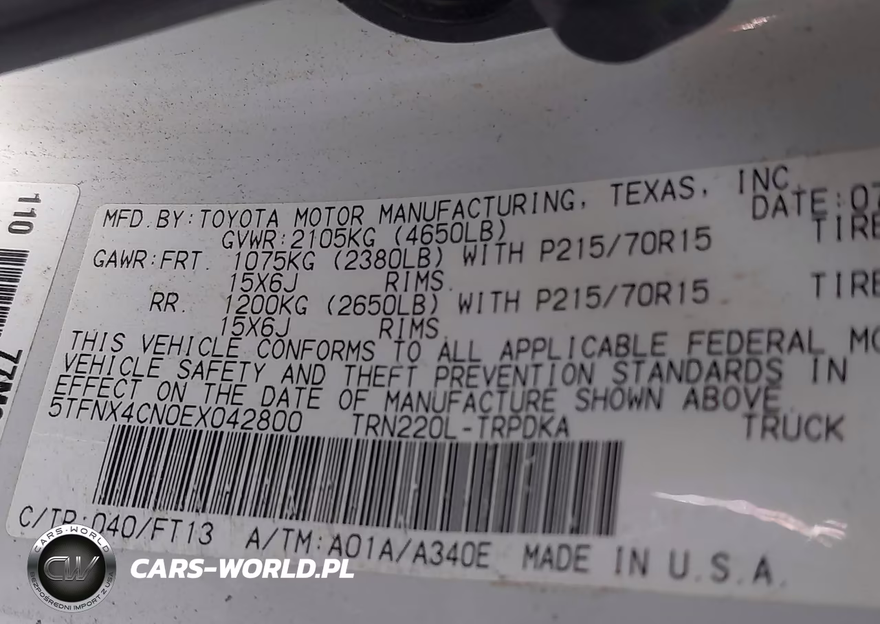2014 Toyota Tacoma VIN:5TFNX4CN0EX042800 - 9
