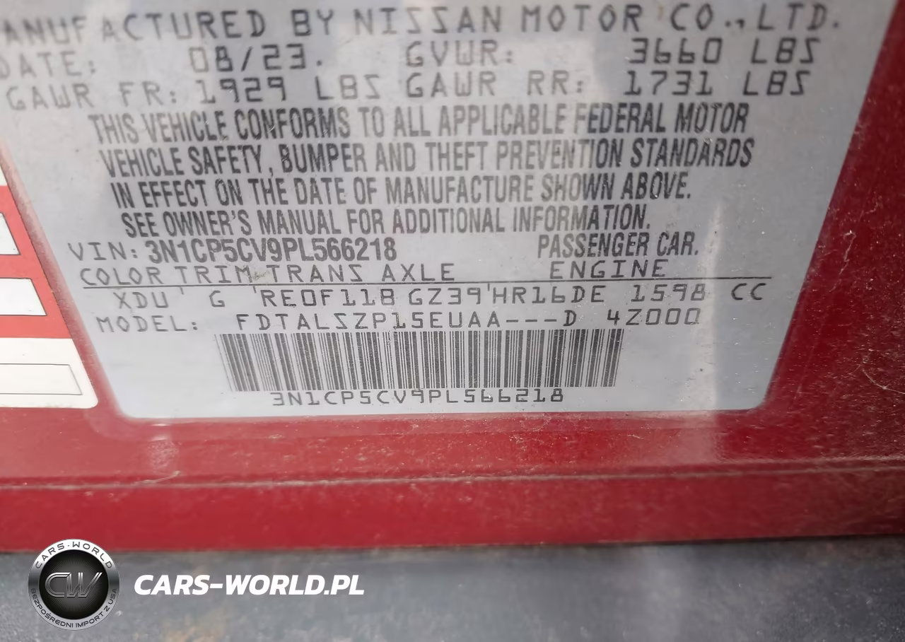 2023 Nissan Kicks Sv Xtronic Cvt VIN:3N1CP5CV9PL566218 - 9