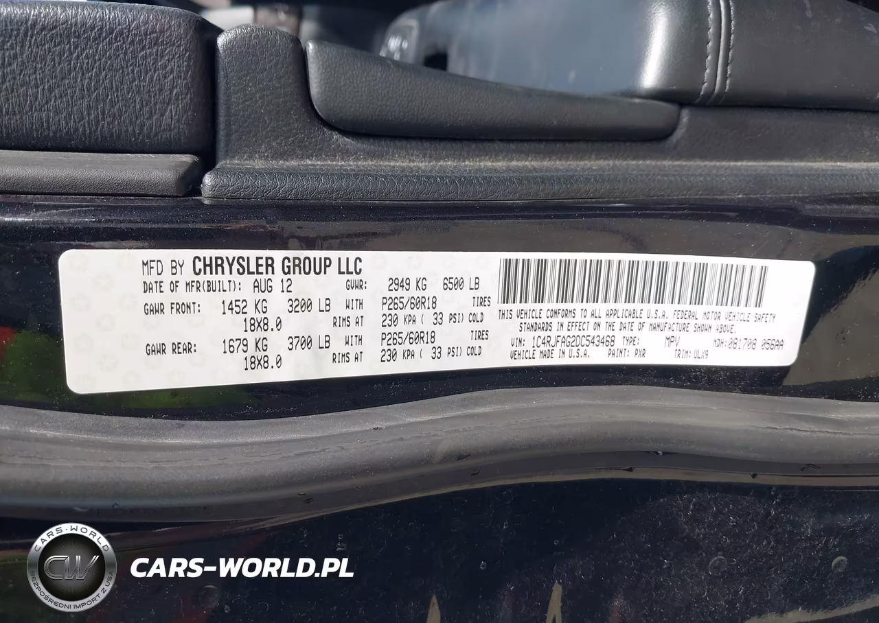2013 Jeep Grand Cherokee Laredo VIN:1C4RJFAG2DC543468 - 9