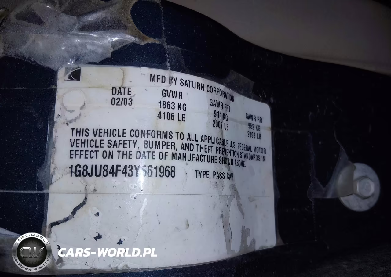 2003 Saturn L-Series Lw200 VIN:1G8JU84F43Y561968 - 9