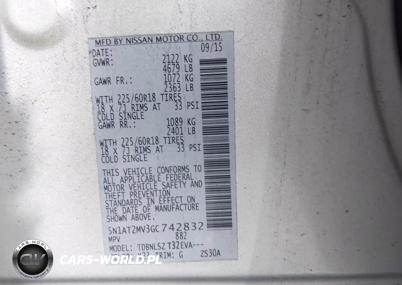 2016 Nissan Rogue Sl VIN:5N1AT2MV3GC742832 - 9
