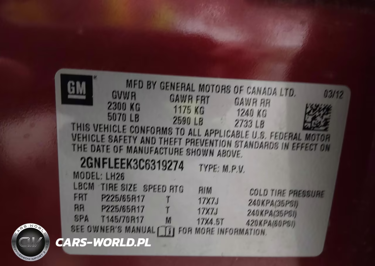 2012 Chevrolet Equinox 1Lt VIN:2GNFLEEK3C6319274 - 9