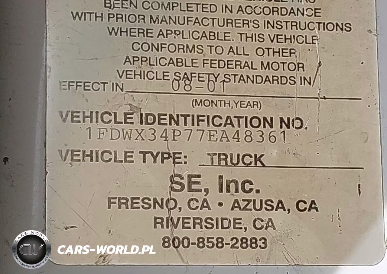 2007 Ford F-350 Chassis Lariat-Xl-Xlt VIN:1FDWX34P77EA48361 - 8