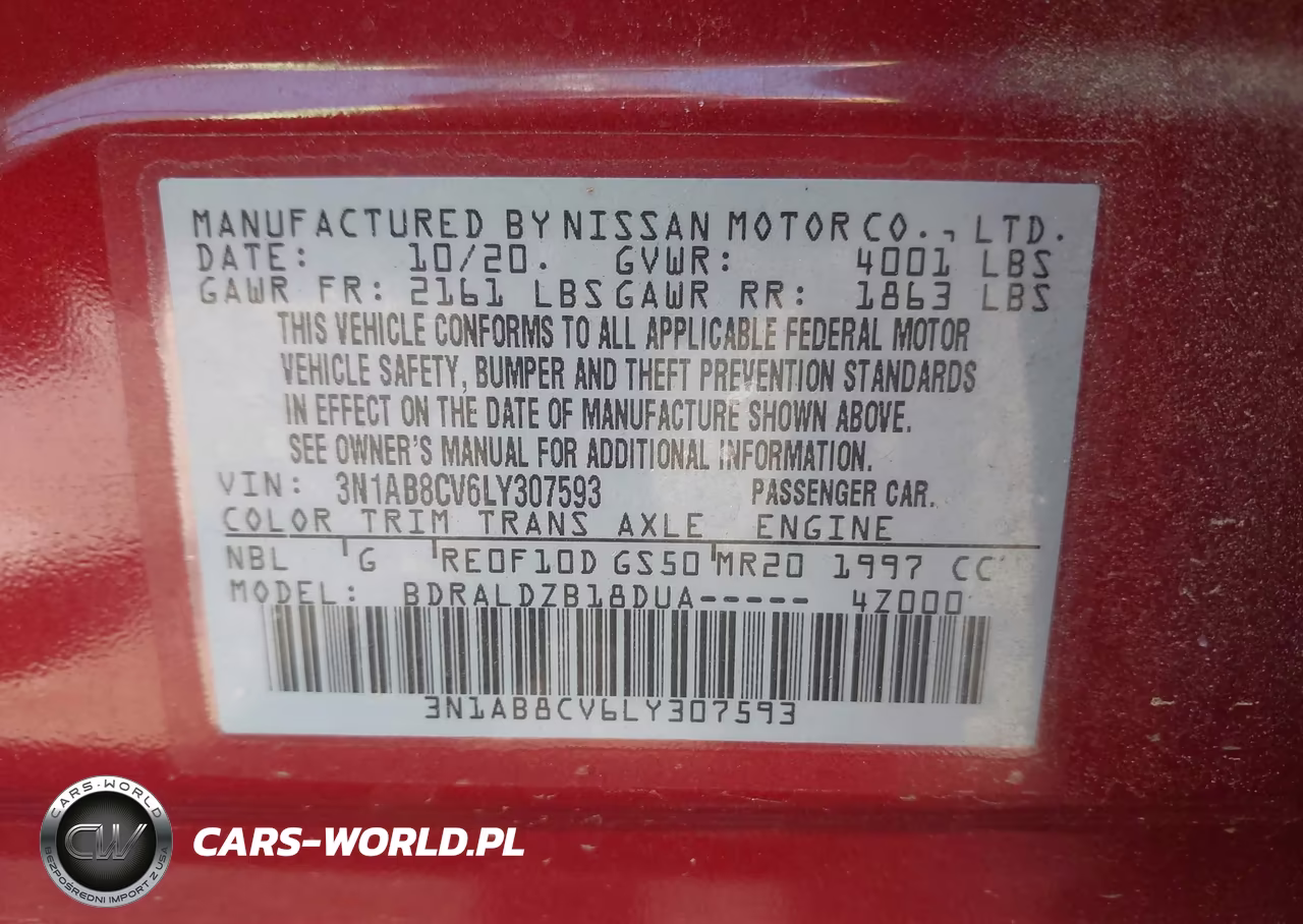 2020 Nissan Sentra Sv Xtronic Cvt VIN:3N1AB8CV6LY307593 - 9