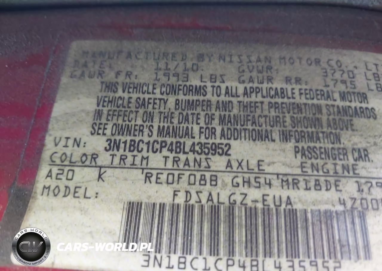 2011 Nissan Versa 1.8Sl VIN:3N1BC1CP4BL435952 - 9