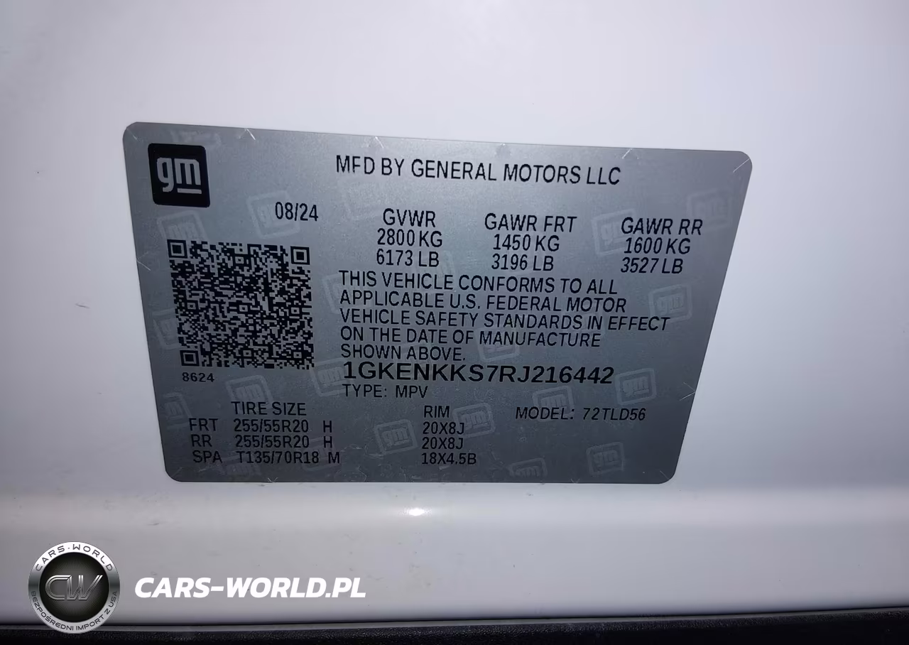 2024 GMC Acadia Fwd Elevation VIN:1GKENKKS7RJ216442 - 9