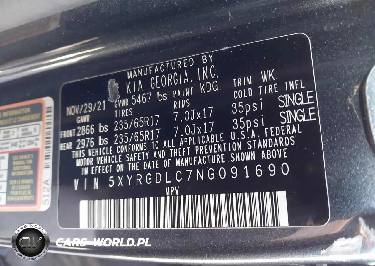 2022 Kia Sorento Lx VIN:5XYRGDLC7NG091690 - 9