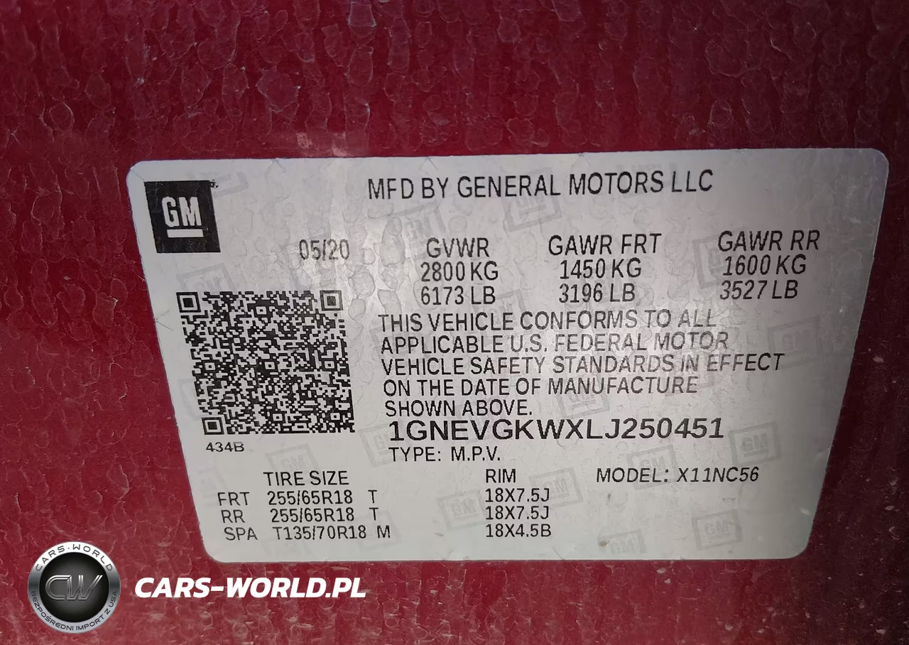 2020 Chevrolet Traverse Awd Lt Cloth VIN:1GNEVGKWXLJ250451 - 9