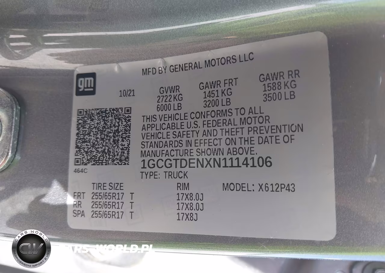 2022 Chevrolet Colorado 4Wd Short Box Z71 VIN:1GCGTDENXN1114106 - 9