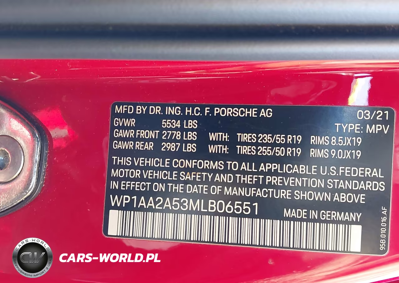 2021 Porsche Macan VIN:WP1AA2A53MLB06551 - 9