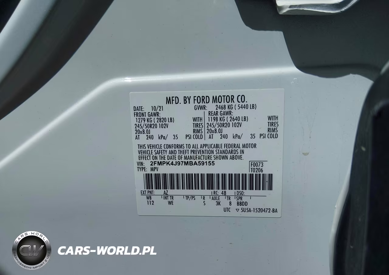 2021 Ford Edge St-Line VIN:2FMPK4J97MBA59155 - 9
