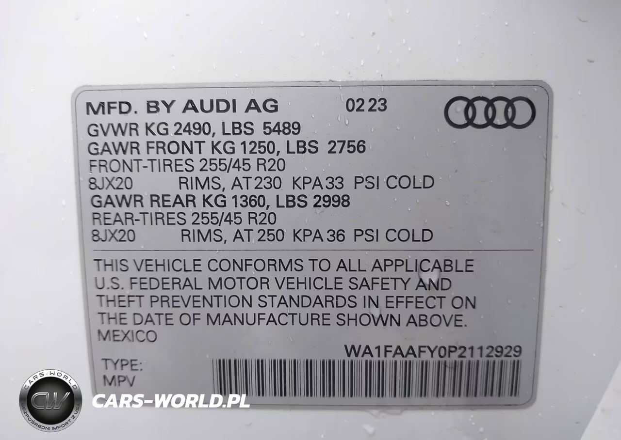 2023 Audi Q5 Prestige 45 Tfsi S Line Quattro S Tronic VIN:WA1FAAFY0P2112929 - 9