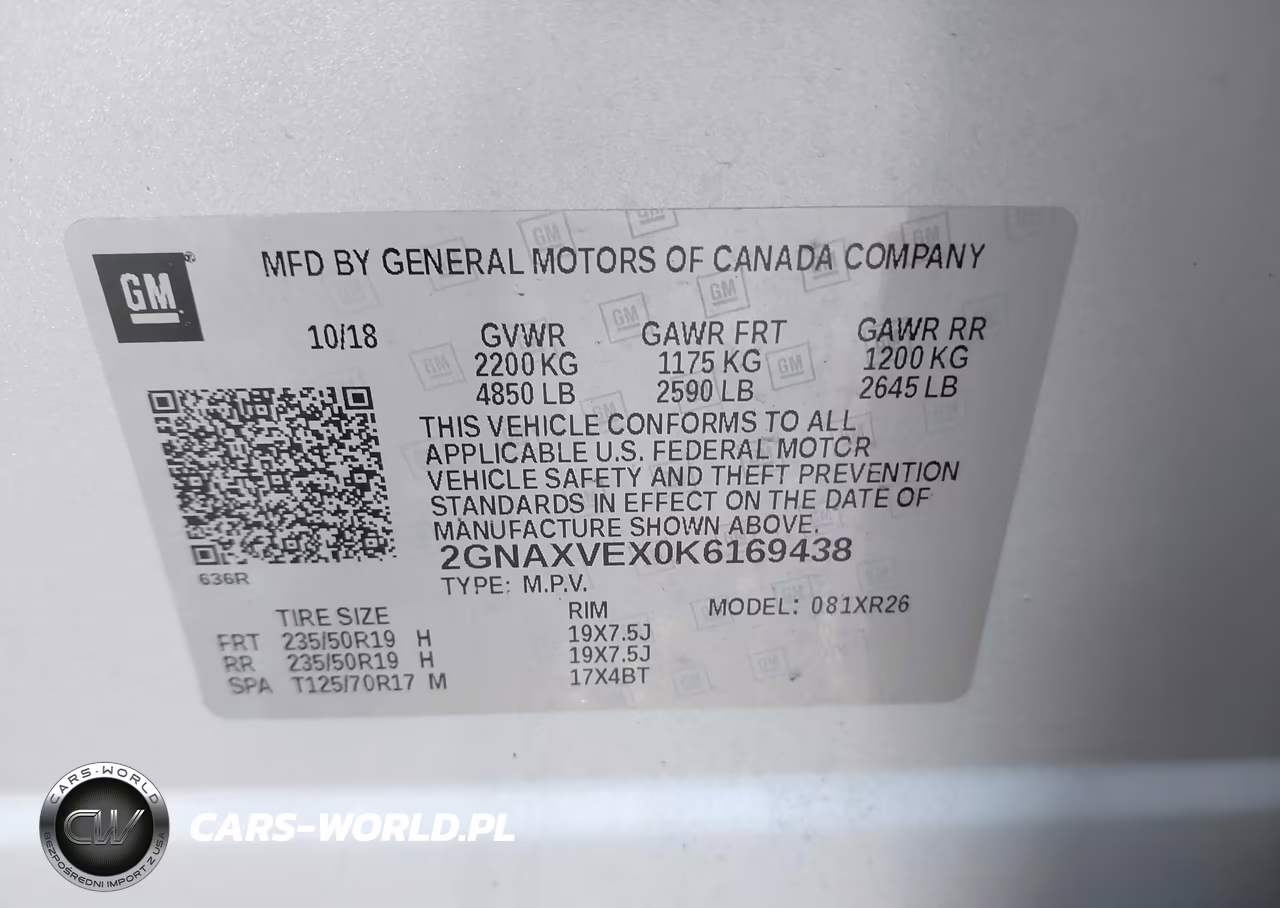 2019 Chevrolet Equinox Lt VIN:2GNAXVEX0K6169438 - 9