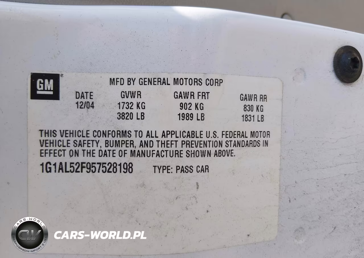 2005 Chevrolet Cobalt Ls VIN:1G1AL52F957528198 - 9