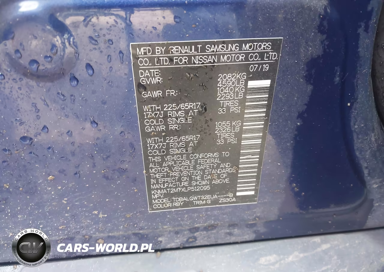 2020 Nissan Rogue Sv Fwd VIN:KNMAT2MTXLP512095 - 9