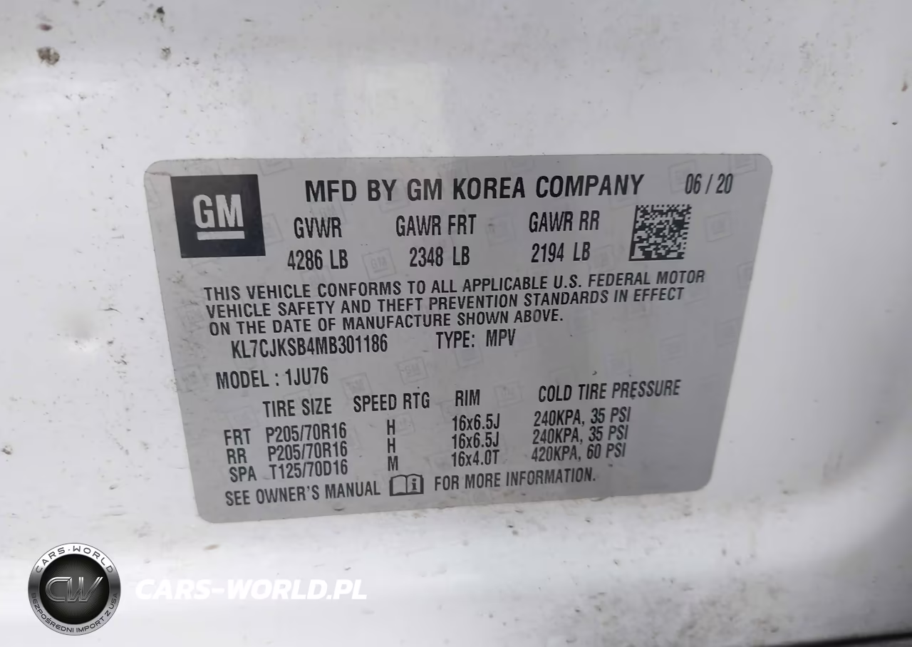 2021 Chevrolet Trax Fwd Ls VIN:KL7CJKSB4MB301186 - 9