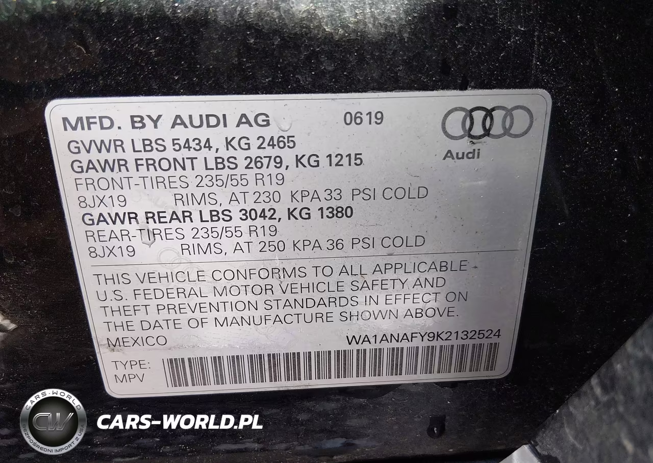 2019 Audi Q5 45 Premium VIN:WA1ANAFY9K2132524 - 9