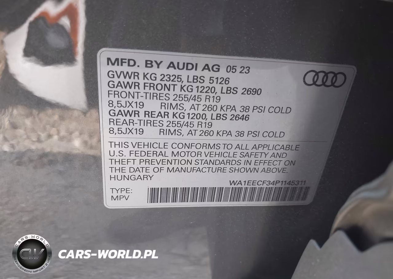 2023 Audi Q3 Premium Plus 45 Tfsi S Line Quattro Tiptronic VIN:WA1EECF34P1145311 - 9