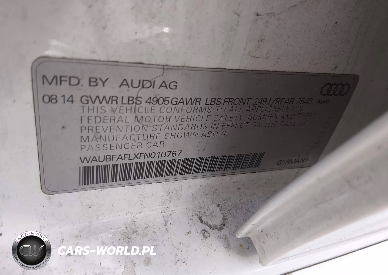 2015 Audi A4 2.0T Premium VIN:WAUBFAFLXFN010767 - 9