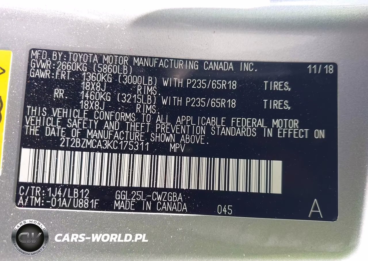 2019 Lexus Rx 350 VIN:2T2BZMCA3KC175311 - 9