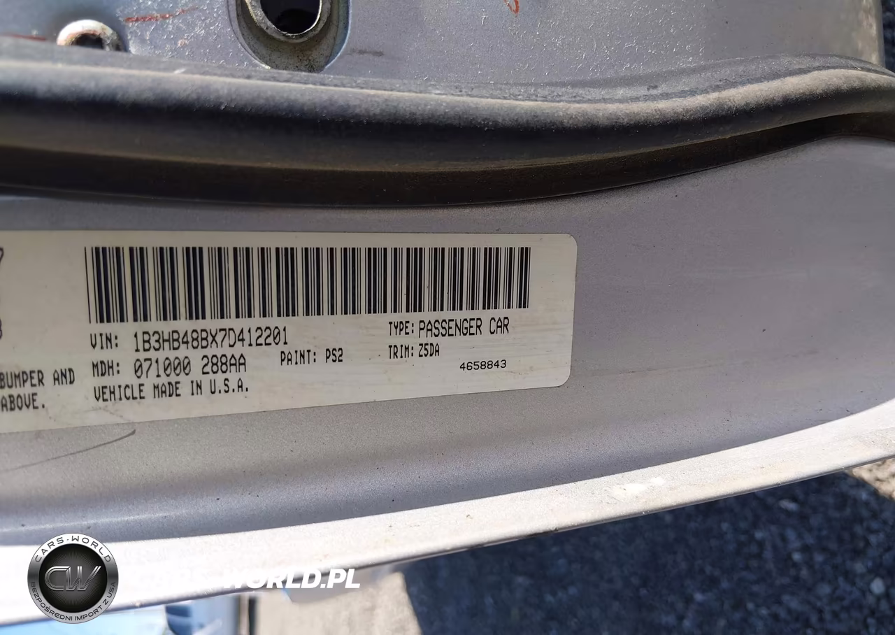 2007 Dodge Caliber Sxt VIN:1B3HB48BX7D412201 - 9