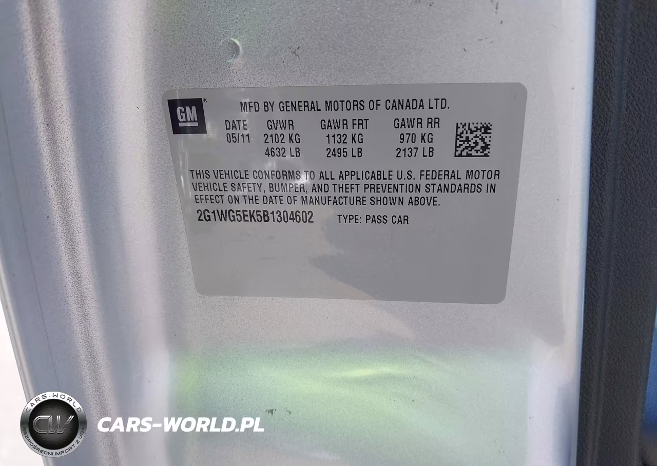 2011 Chevrolet Impala Lt VIN:2G1WG5EK5B1304602 - 9