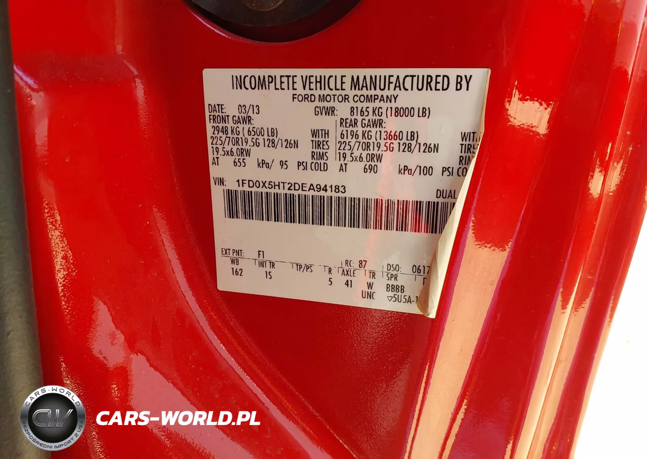 2013 Ford F-550 Chassis Xl VIN:1FD0X5HT2DEA94183 - 8