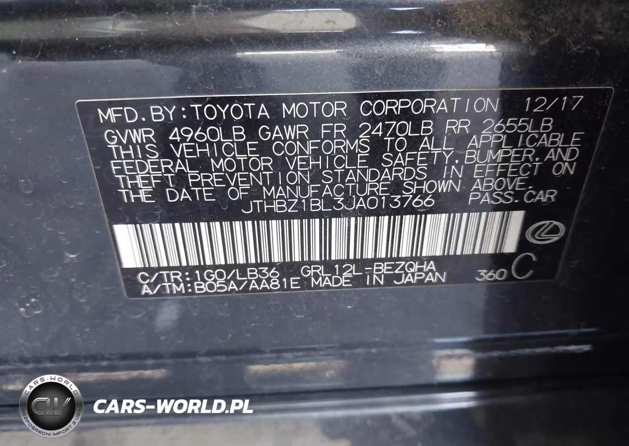 2018 Lexus Gs 350 F Sport VIN:JTHBZ1BL3JA013766 - 9