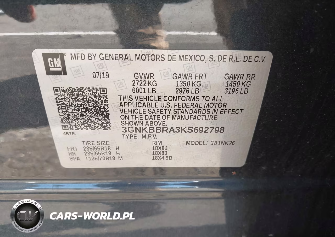 2019 Chevrolet Blazer VIN:3GNKBBRA3KS692798 - 9
