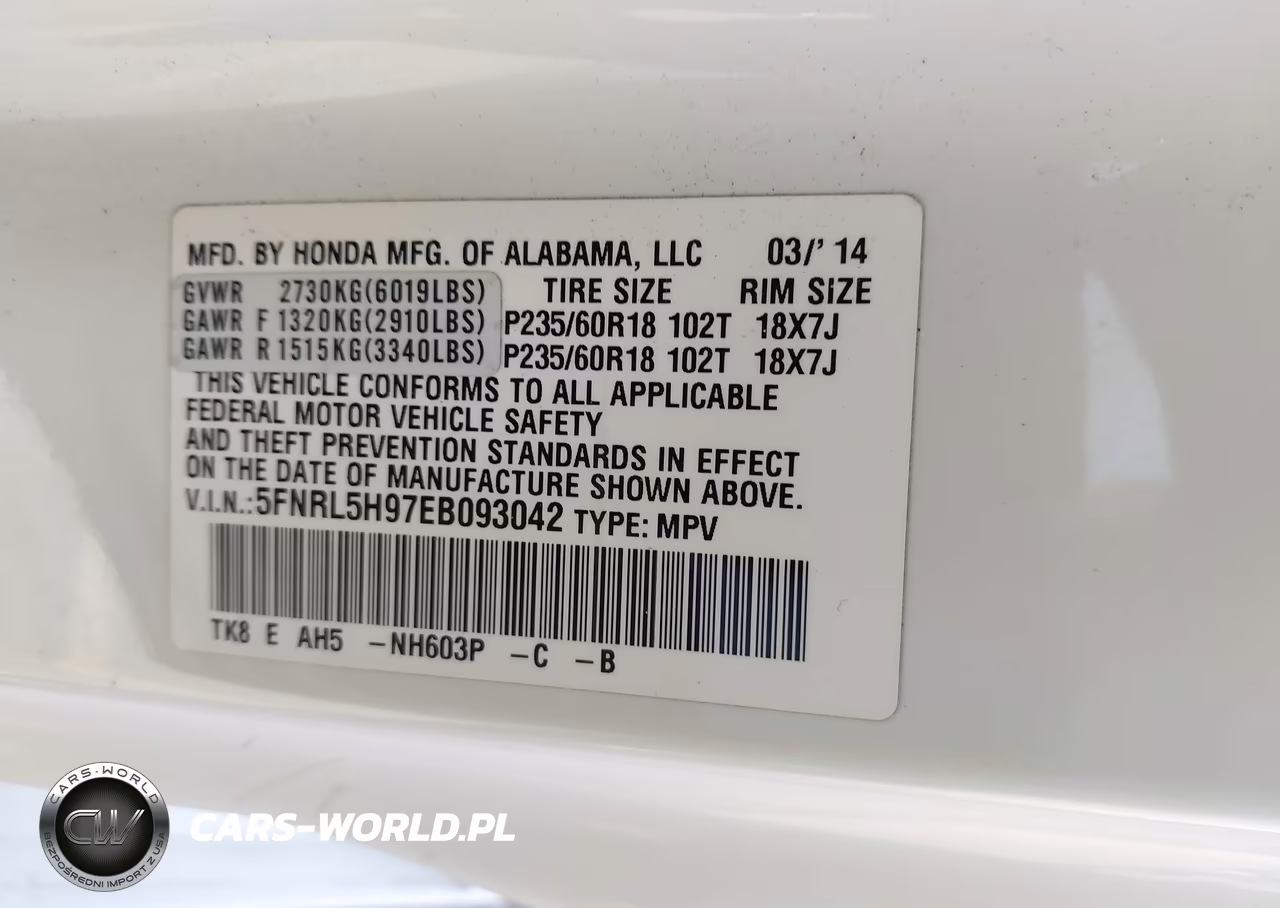 2014 Honda Odyssey Touring-Touring Elite VIN:5FNRL5H97EB093042 - 9