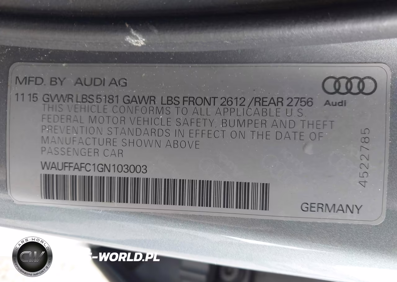 2016 Audi A6 2.0T Premium VIN:WAUFFAFC1GN103003 - 9