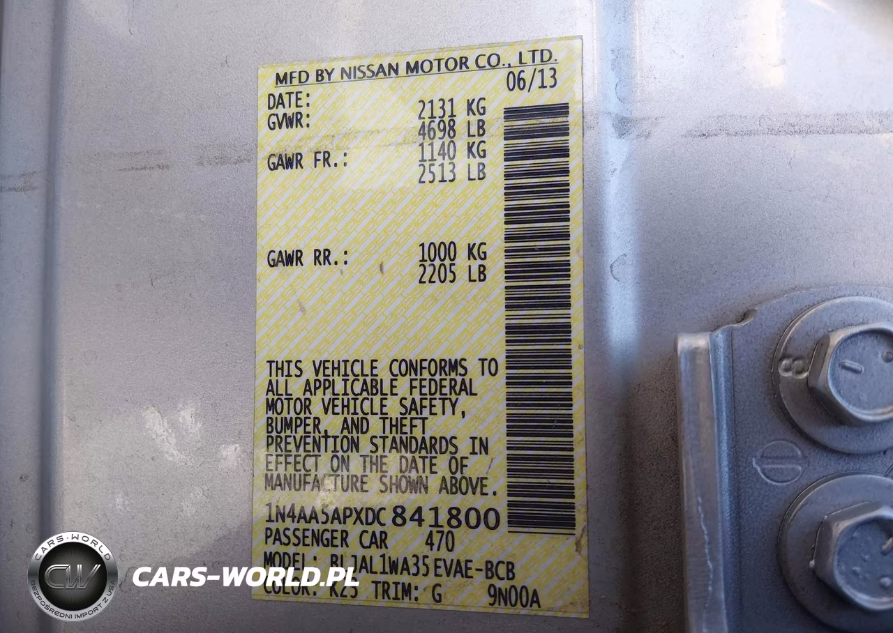 2013 Nissan Maxima 3.5 Sv VIN:1N4AA5APXDC841800 - 9