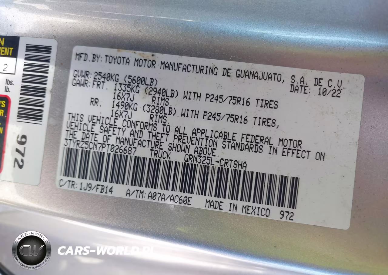 2023 Toyota Tacoma Sr V6 VIN:3TYRZ5CN7PT026687 - 9