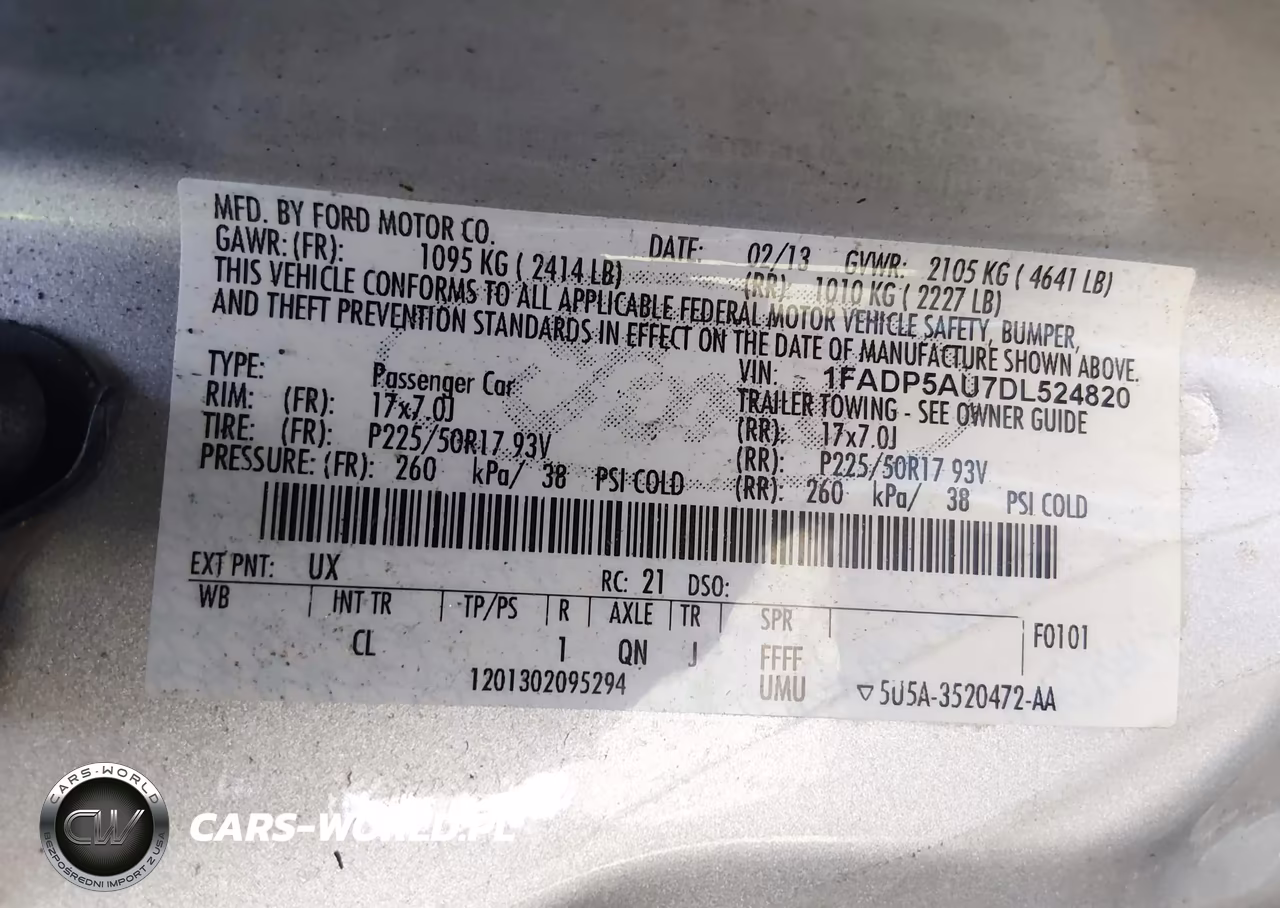 2013 Ford C-Max Hybrid Se VIN:1FADP5AU7DL524820 - 9