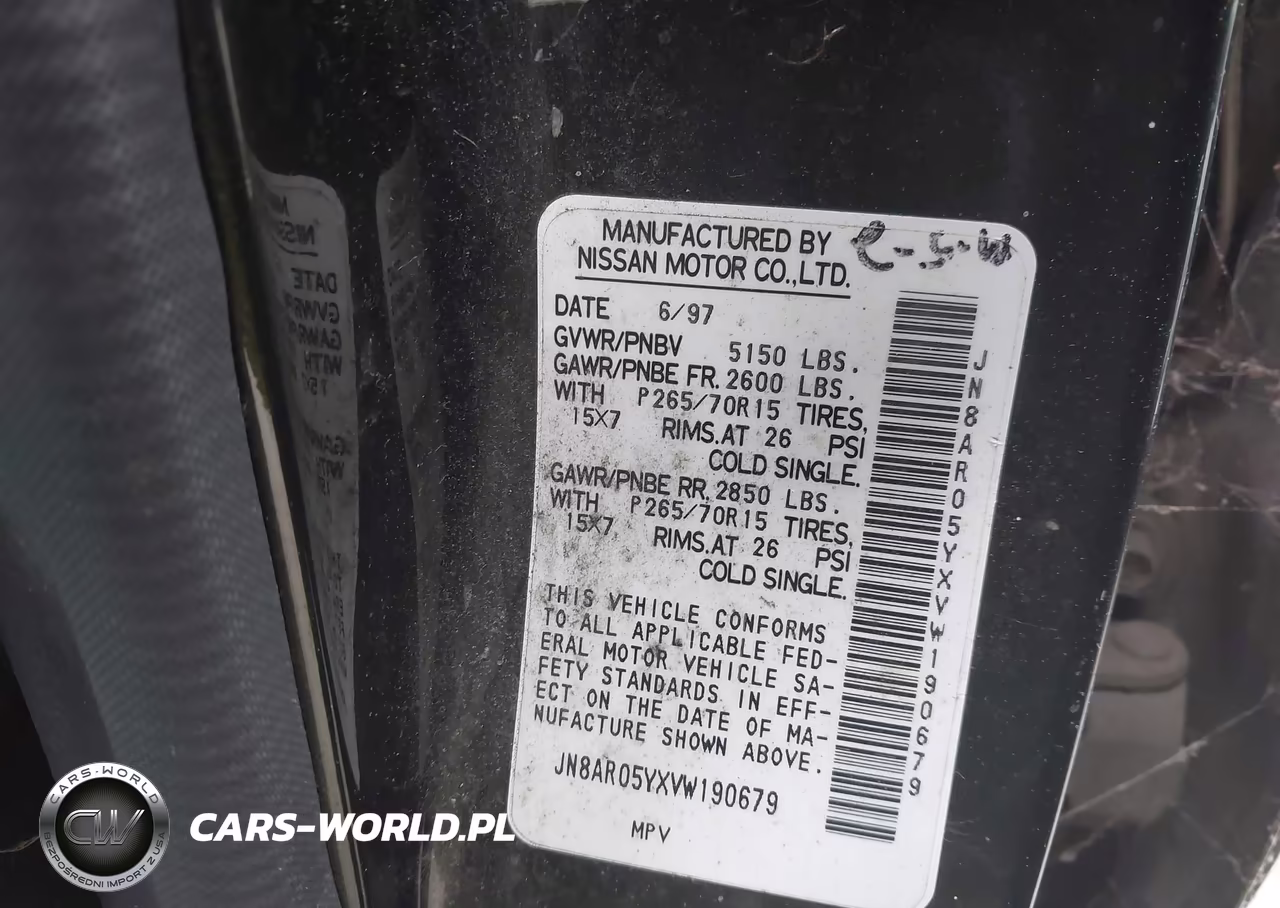 1997 Nissan Pathfinder Le-Se-Xe VIN:JN8AR05YXVW190679 - 9
