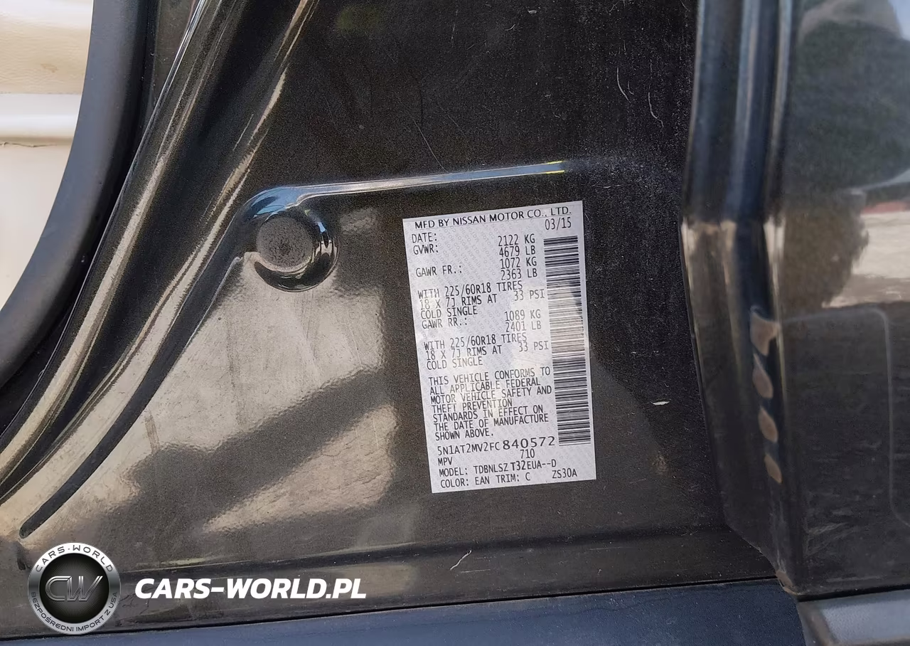 2015 Nissan Rogue Sl VIN:5N1AT2MV2FC840572 - 9