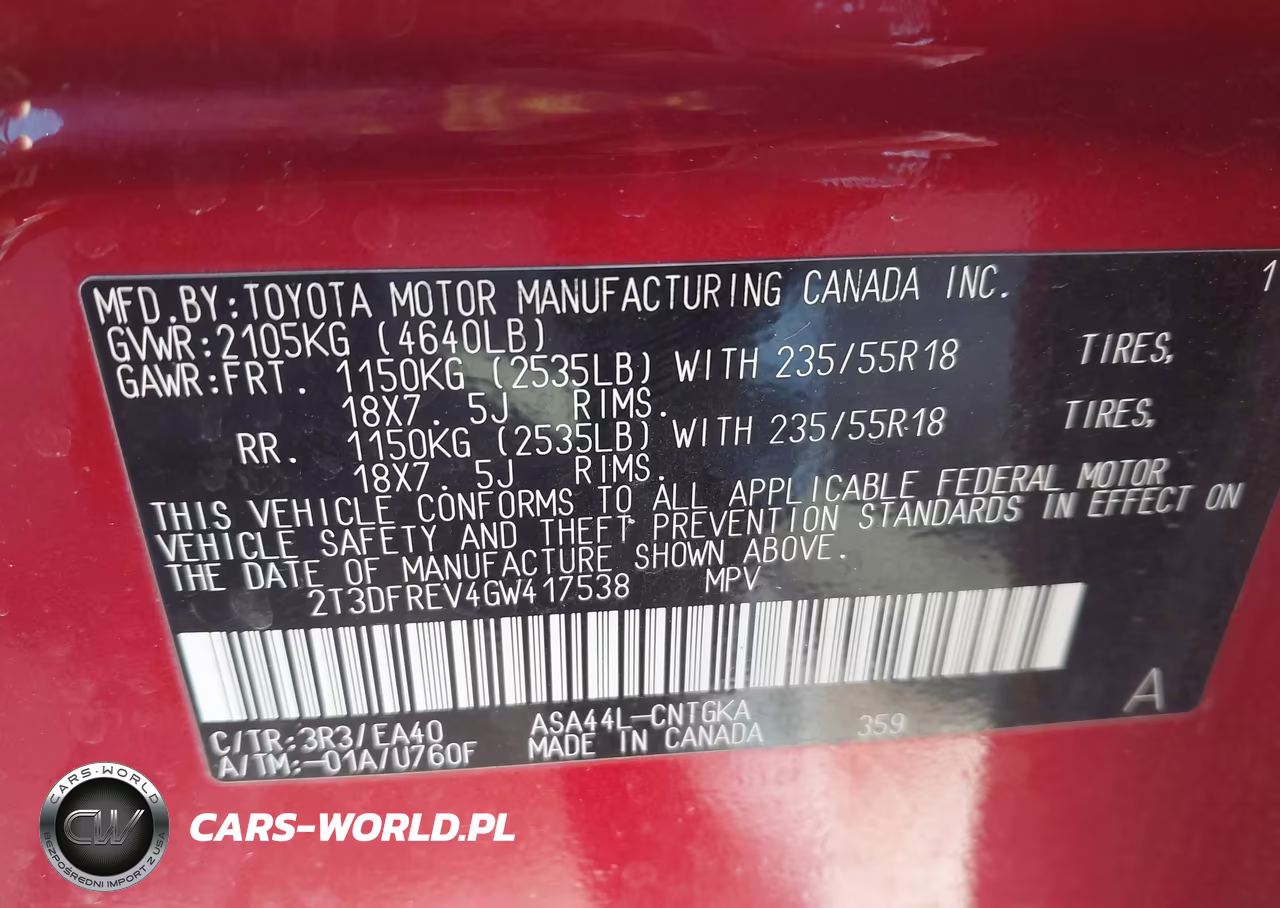 2016 Toyota Rav4 Limited VIN:2T3DFREV4GW417538 - 9