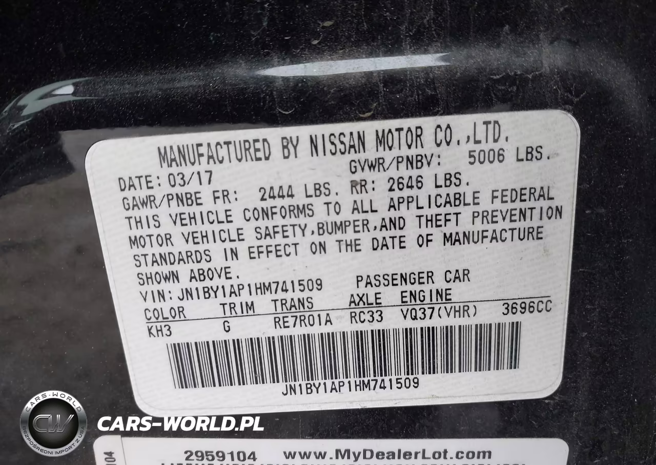 2017 Infiniti Q70 3.7 VIN:JN1BY1AP1HM741509 - 9