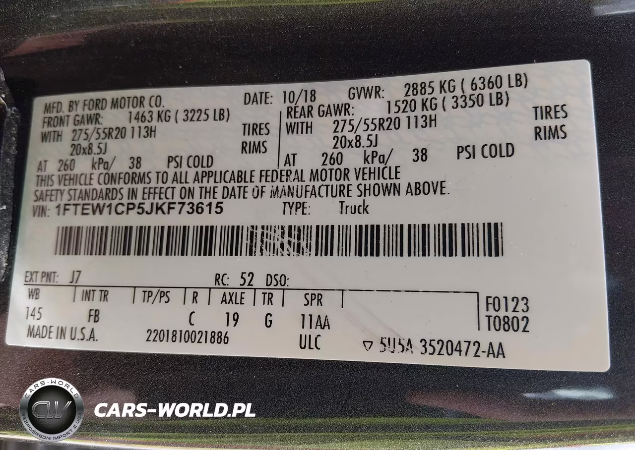 2018 Ford F-150 Xlt VIN:1FTEW1CP5JKF73615 - 9