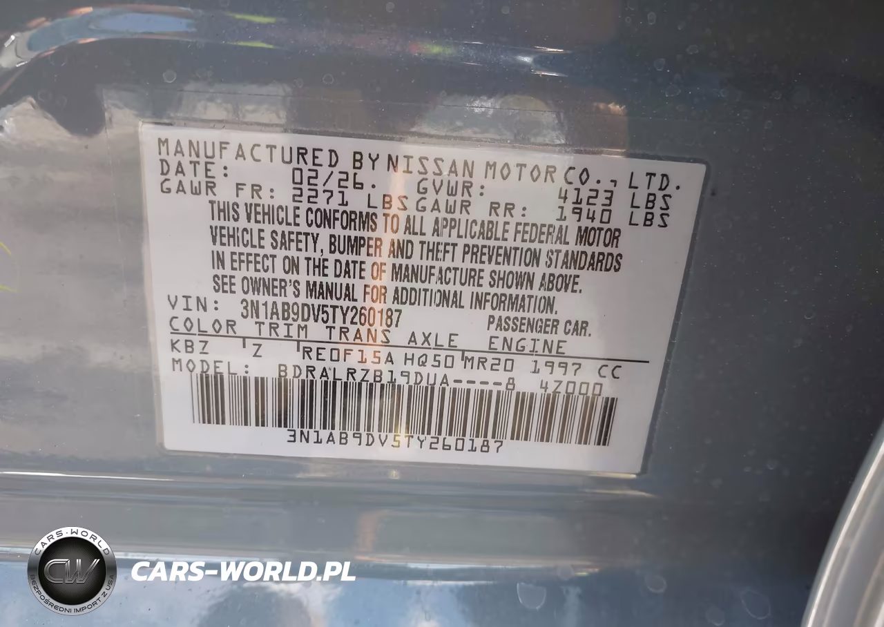 2026 Nissan Sentra Sr VIN:3N1AB9DV5TY260187 - 9