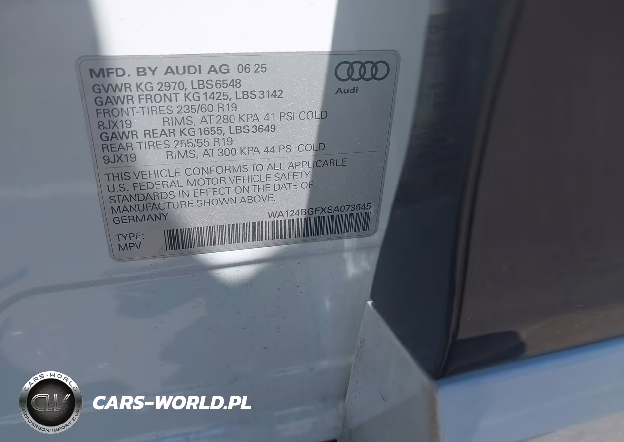 2025 Audi Q6 E-Tron Premium Plus Quattro VIN:WA124BGFXSA073645 - 9