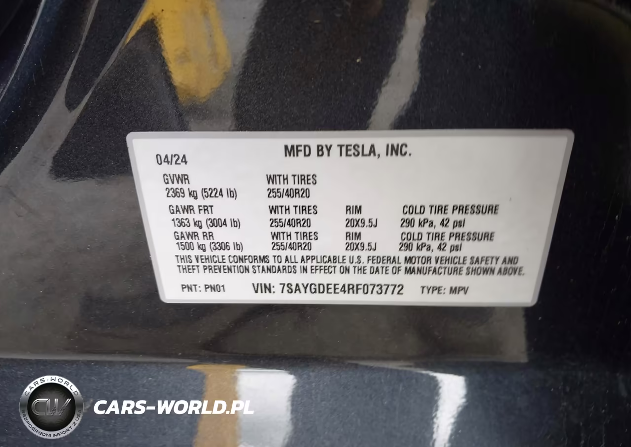 2024 Tesla Model Y Long Range Dual Motor All-Wheel Drive VIN:7SAYGDEE4RF073772 - 9