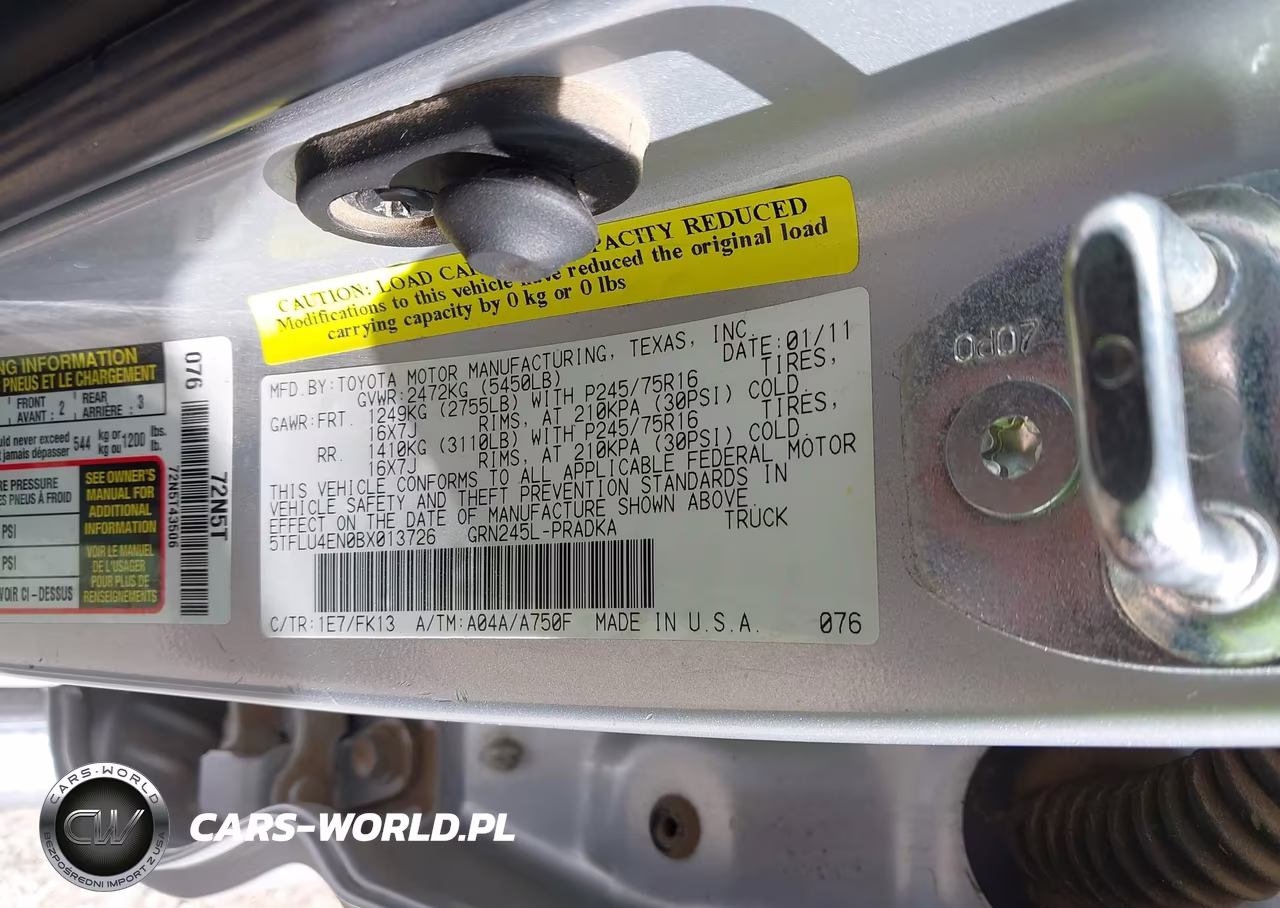 2011 Toyota Tacoma Base V6 VIN:5TFLU4EN0BX013726 - 9