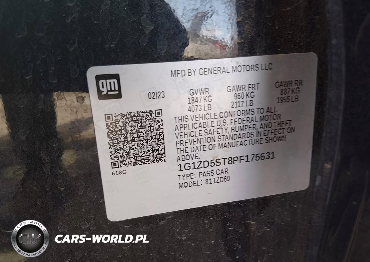 2023 Chevrolet Malibu Fwd 1Lt VIN:1G1ZD5ST8PF175631 - 9