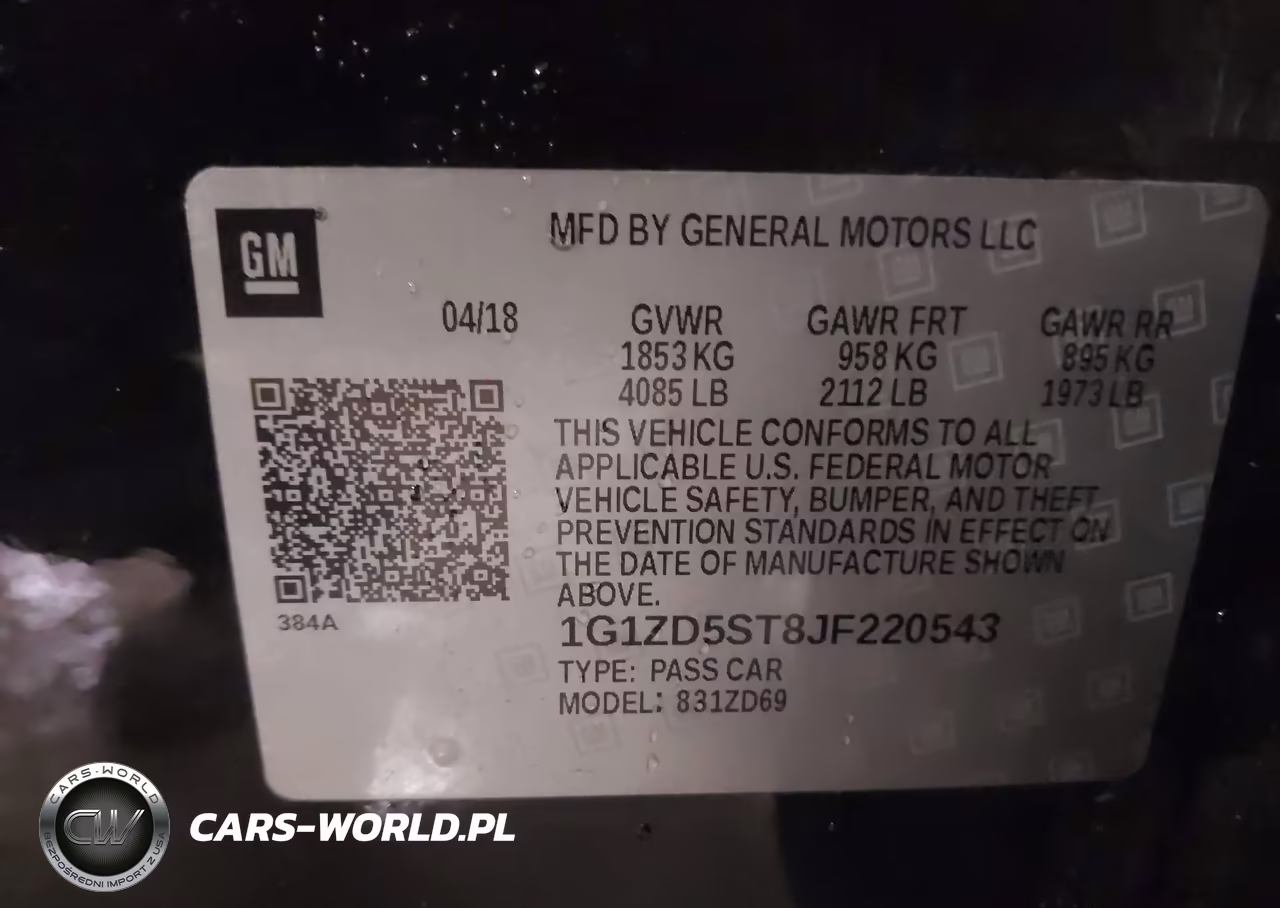2018 CHEVROLET MALIBU LT VIN:1G1ZD5ST8JF220543 - 9