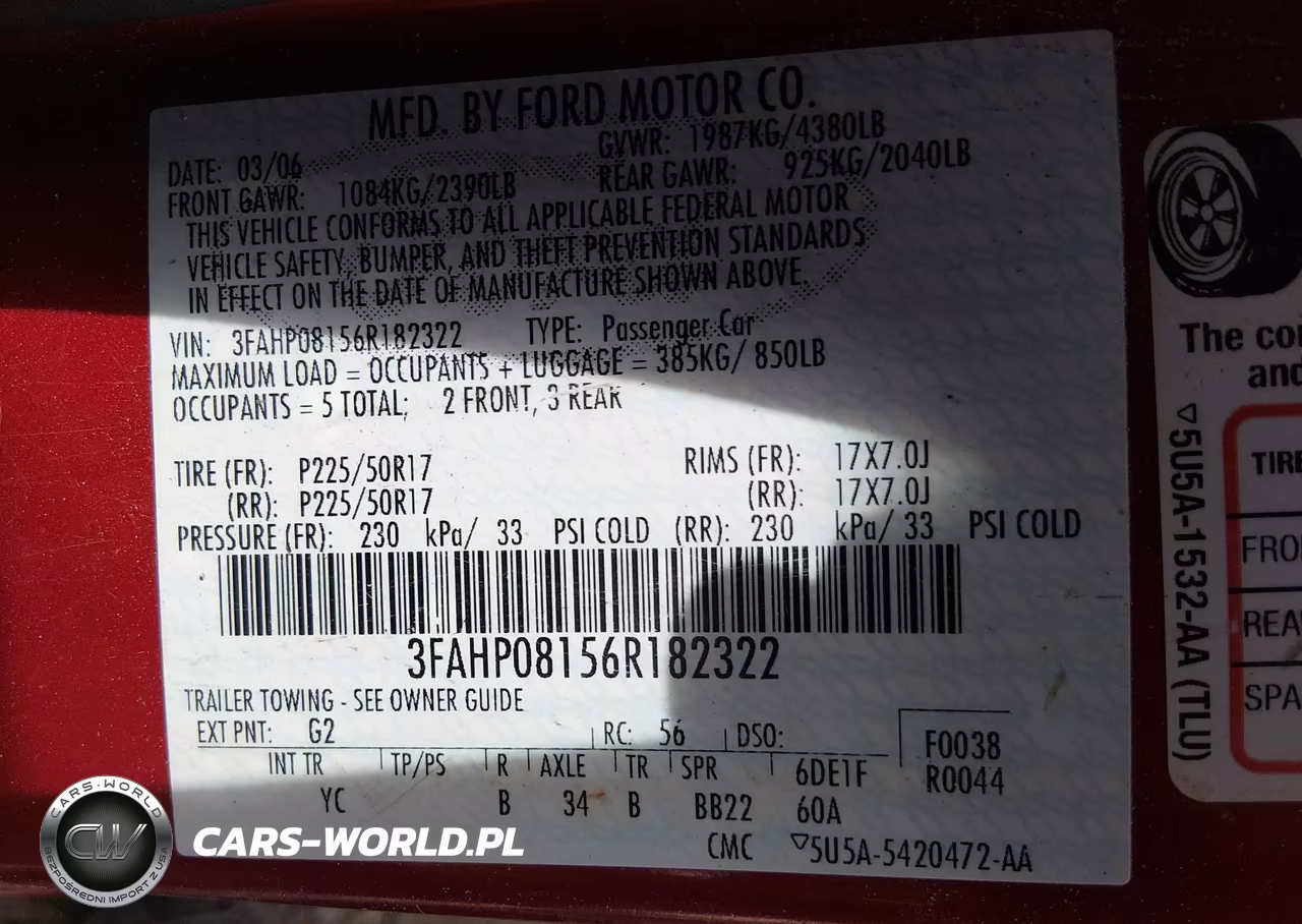 2006 Ford Fusion Sel VIN:3FAHP08156R182322 - 9