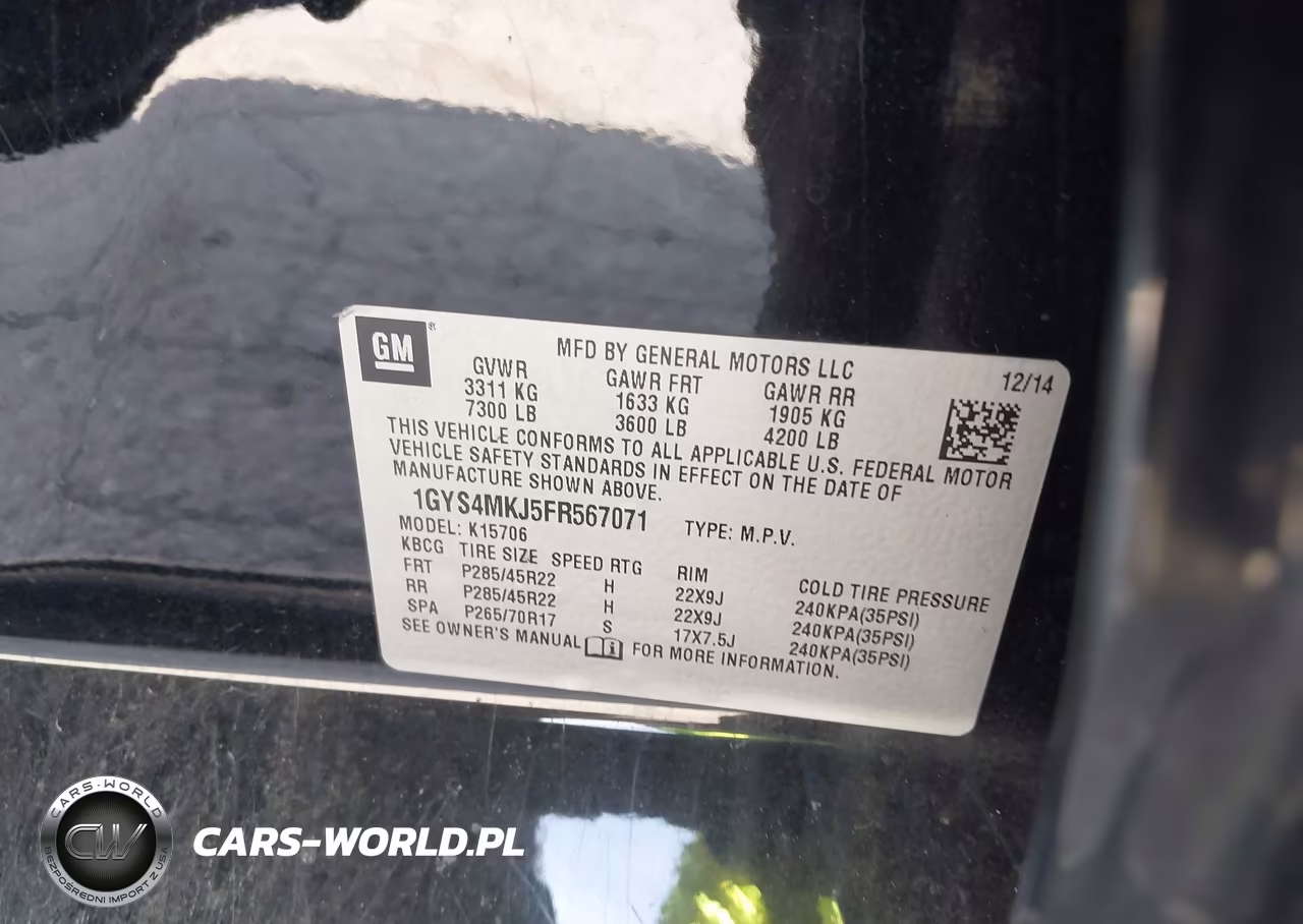 2015 Cadillac Escalade Luxury VIN:1GYS4MKJ5FR567071 - 9
