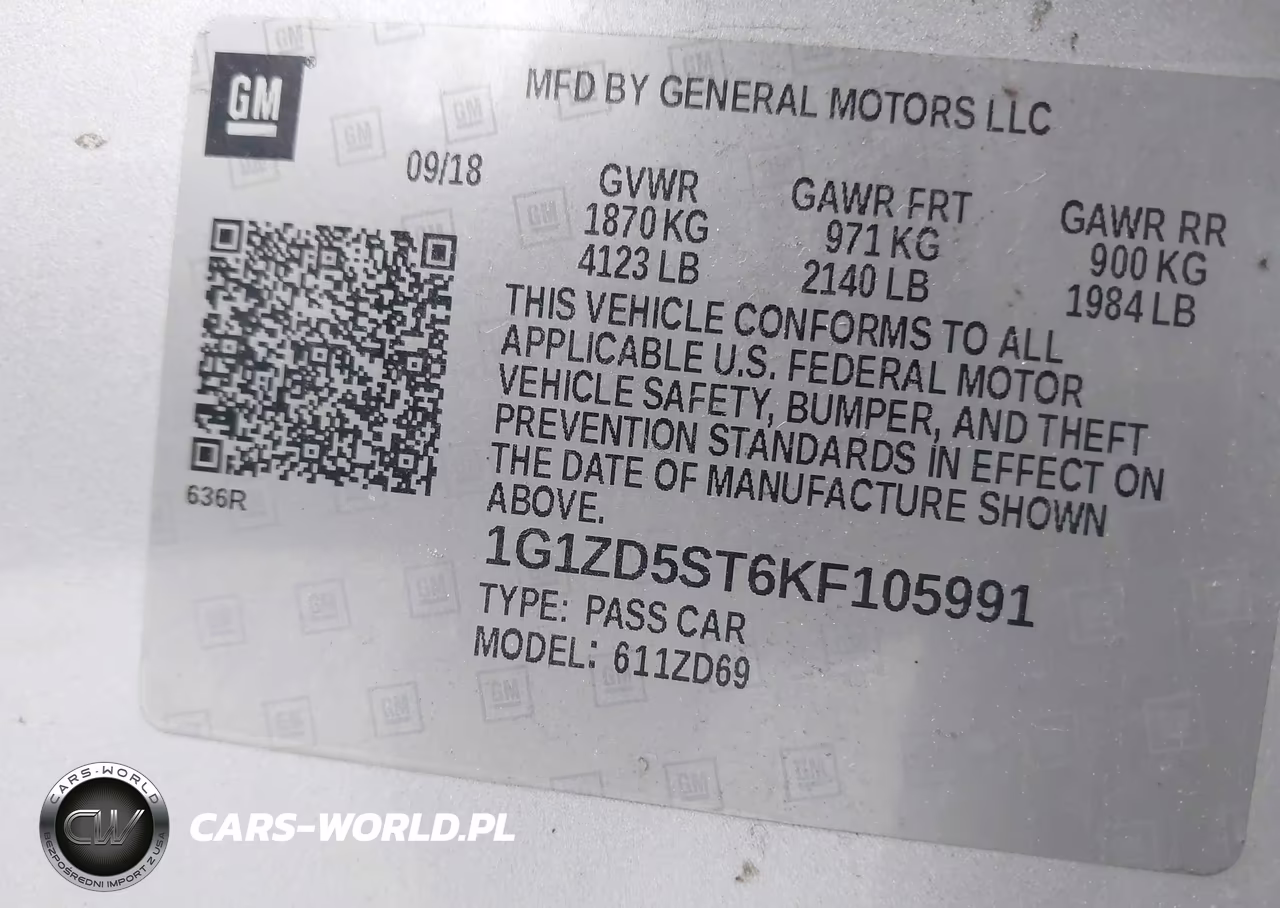2019 Chevrolet Malibu Lt VIN:1G1ZD5ST6KF105991 - 9